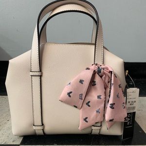 Vegan Cream Faux Leather satchel bag  NWT LOWEST